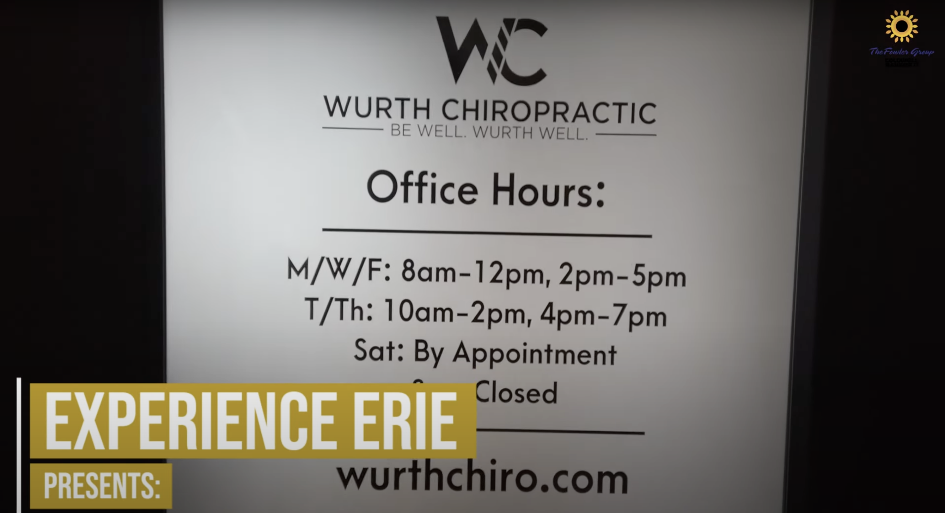 Experience Erie with Wurth Chiropractic